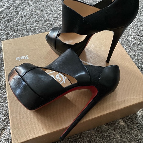 Pitou 150 mm Louboutin Calf/Cuoio Heel Platform - Picture 3 of 6